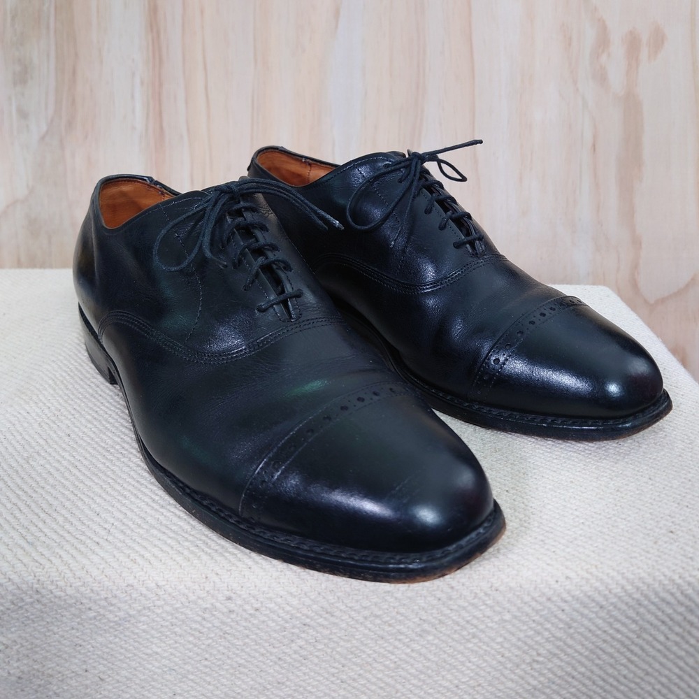 Allen Edmonds Byron Dress Shoes Men's 8.5 EEE Black Leather Cap Toe Oxford USA